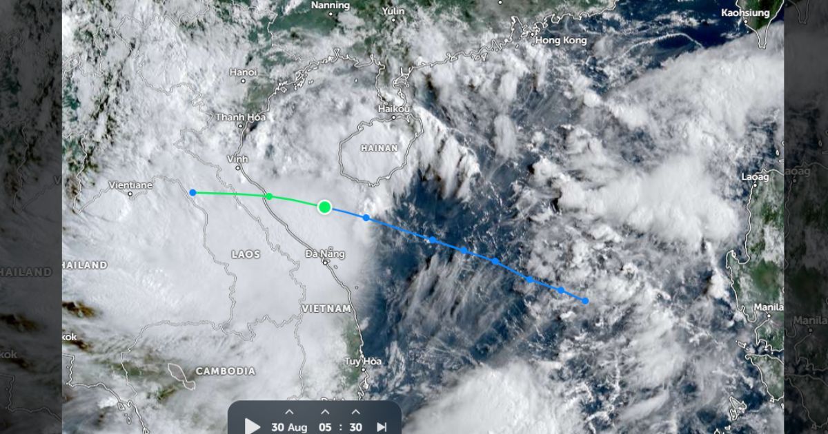 उष्णकटिबंधीय तूफान नोंगफा (Nongfa) के अवशेष, सैटेलाइन इमेज