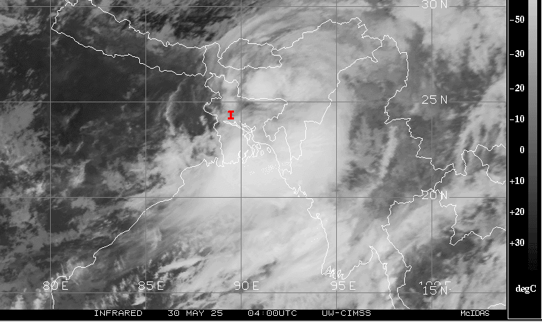 सैटेलाइट चित्र, सौजन्य: CIMSS