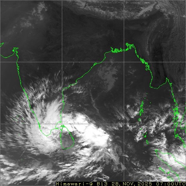 तूफान दितवाह, हिमावारी सैटेलाइट इमेज